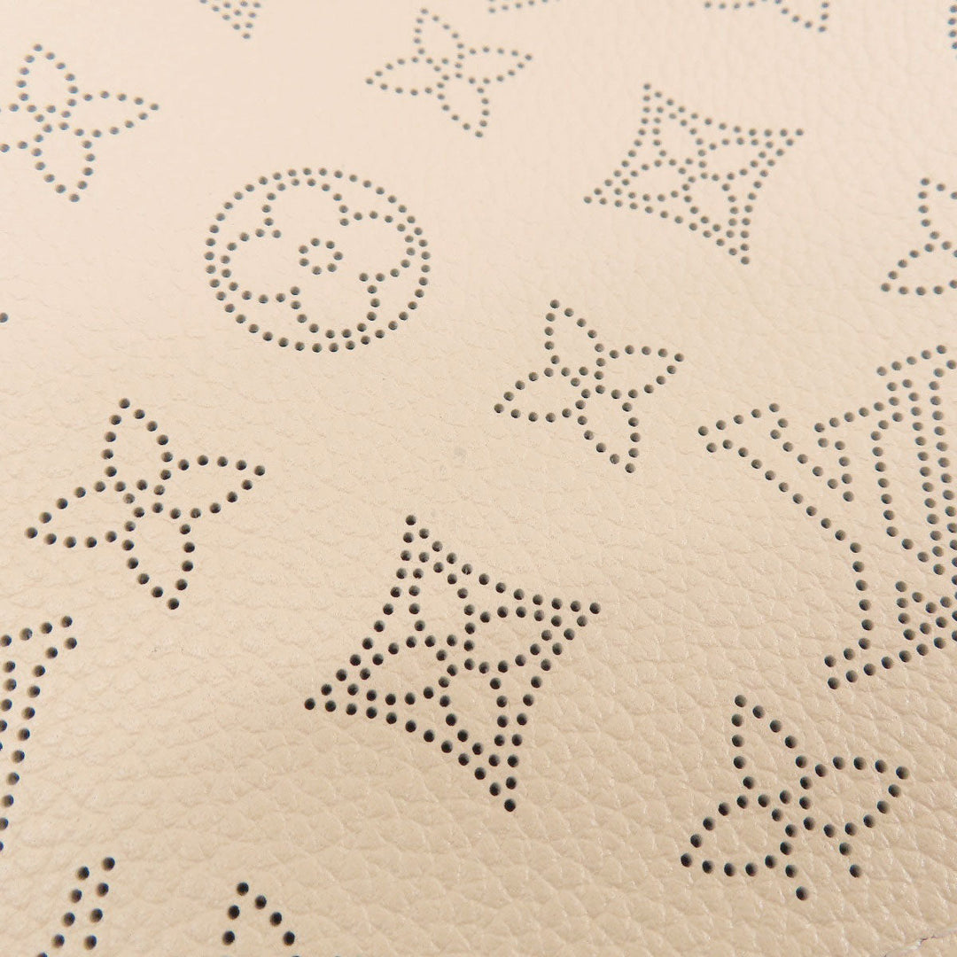 LOUIS VUITTON Tote Bag Mahina leather beige girolatta creme Women Used Authentic