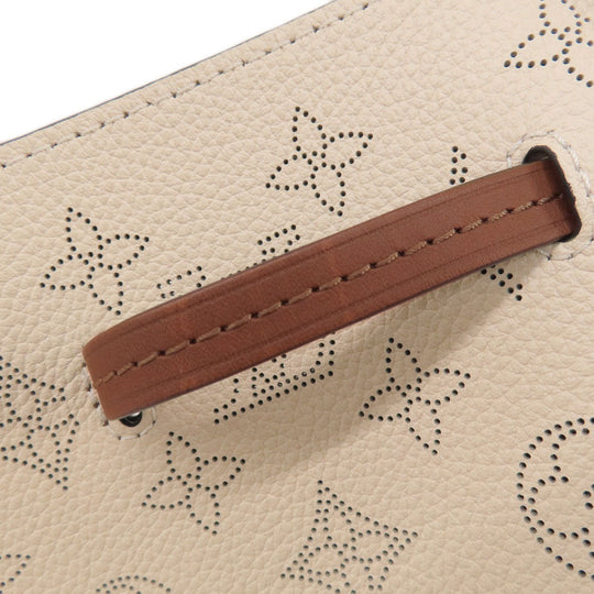 LOUIS VUITTON Tote Bag Mahina leather beige girolatta creme Women Used Authentic