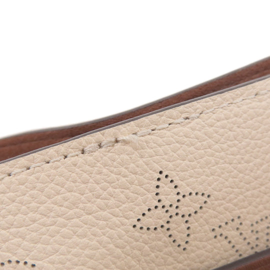LOUIS VUITTON Tote Bag Mahina leather beige girolatta creme Women Used Authentic