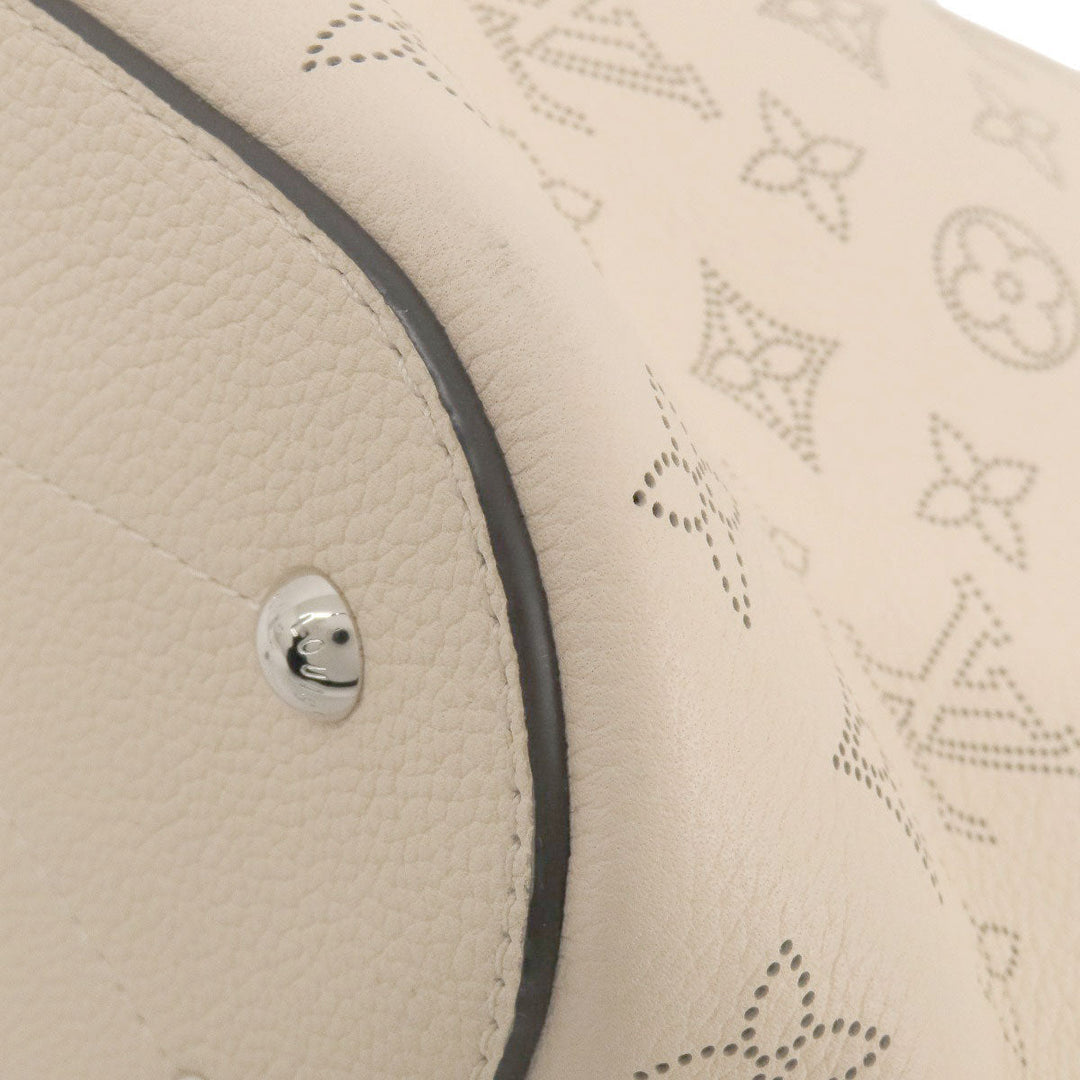 LOUIS VUITTON Tote Bag Mahina leather beige girolatta creme Women Used Authentic