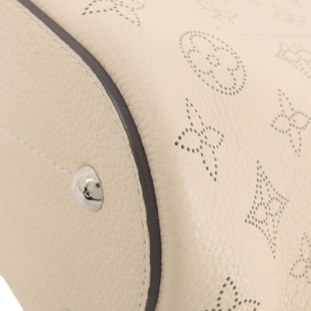 LOUIS VUITTON Tote Bag Mahina leather beige girolatta creme Women Used Authentic