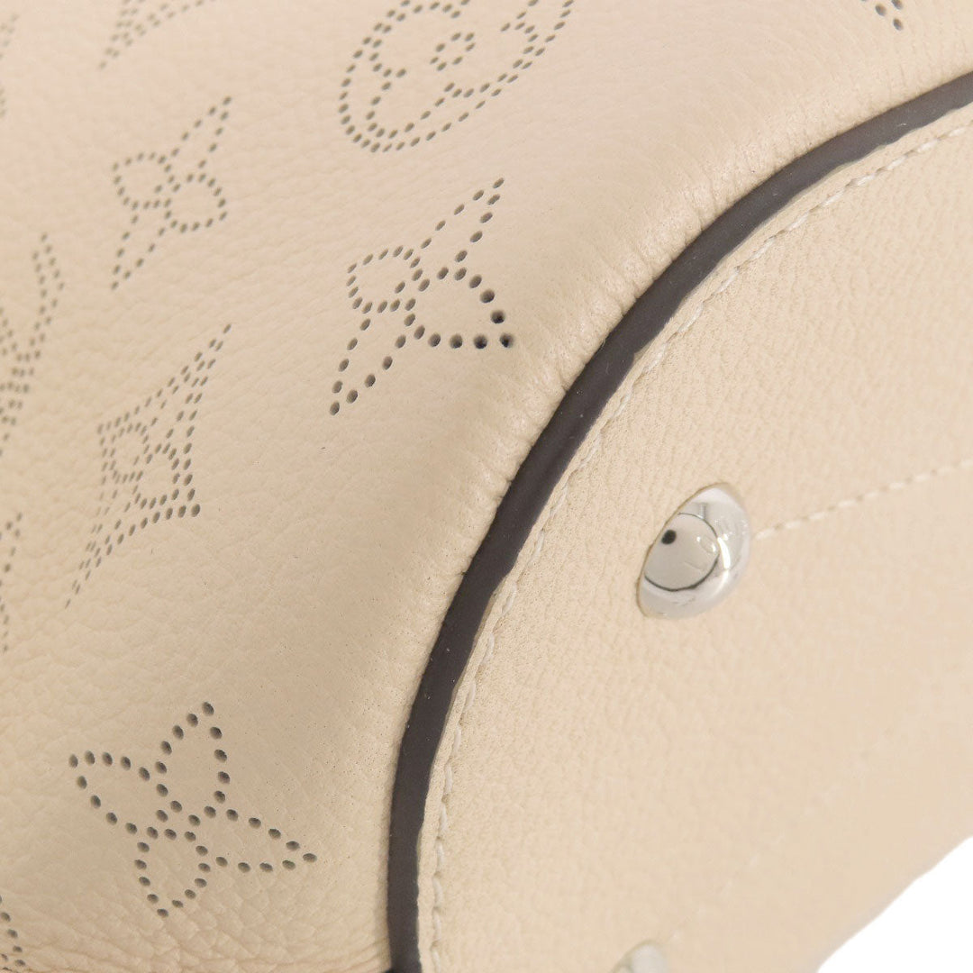 LOUIS VUITTON Tote Bag Mahina leather beige girolatta creme Women Used Authentic