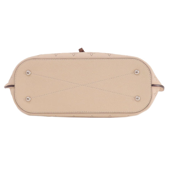 LOUIS VUITTON Tote Bag Mahina leather beige girolatta creme Women Used Authentic