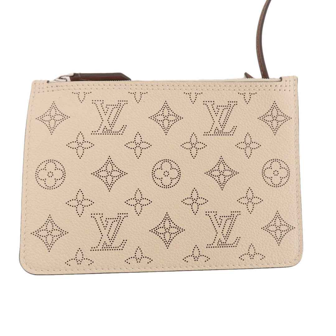 LOUIS VUITTON Tote Bag Mahina leather beige girolatta creme Women Used Authentic