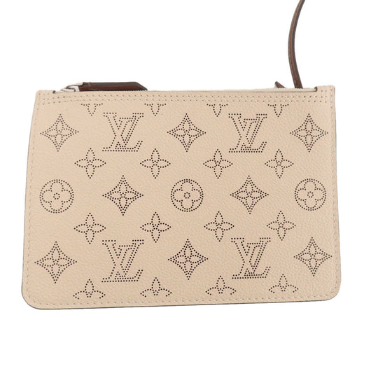 LOUIS VUITTON Tote Bag Mahina leather beige girolatta creme Women Used Authentic