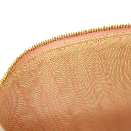 LOUIS VUITTON Tote Bag N41603 Damier canvas Brown Neverfull MM Damier Ebene Rose Ballerine Women Used Authentic