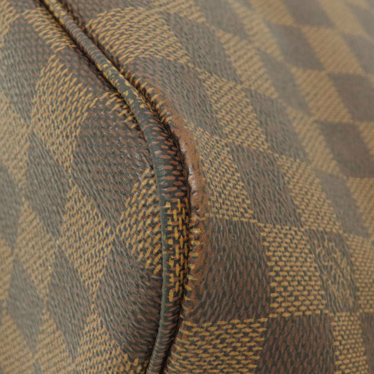 LOUIS VUITTON Tote Bag N41603 Damier canvas Brown Neverfull MM Damier Ebene Rose Ballerine Women Used Authentic