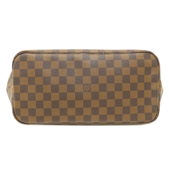 LOUIS VUITTON Tote Bag N41603 Damier canvas Brown Neverfull MM Damier Ebene Rose Ballerine Women Used Authentic