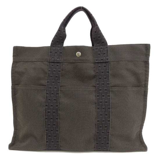 HERMES Tote Bag canvas gray Her LineMM Women(Unisex) Used Authentic