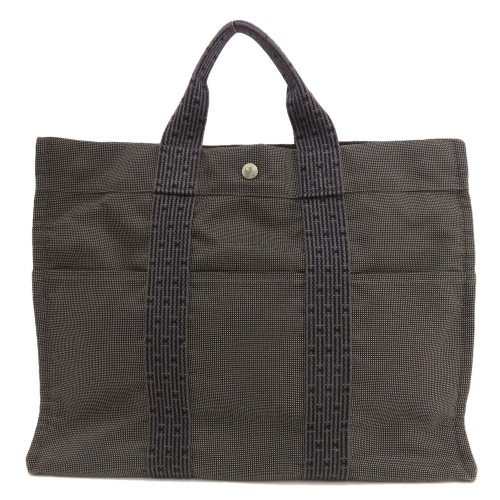 HERMES Tote Bag canvas gray Her LineMM Women(Unisex) Used Authentic