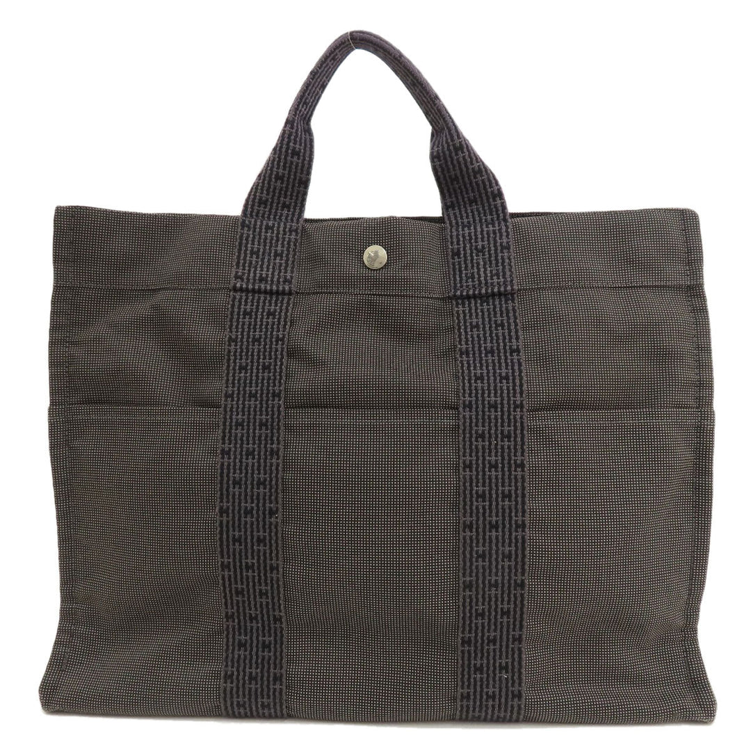 HERMES Tote Bag canvas gray Her LineMM Women(Unisex) Used Authentic