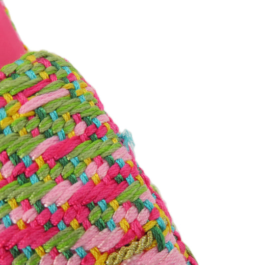 CHANEL Shoulder Bag Tweed pink ChainShoulder COCO Mark Gold Metal Women Used Authentic