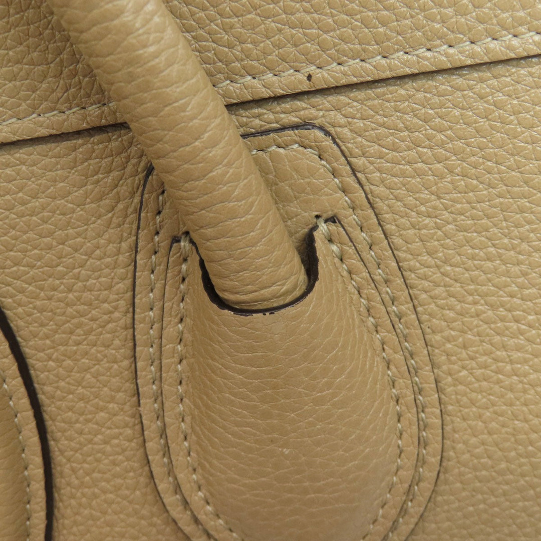 CELINE Handbag Calfskin Brown Luggage micro Women Used Authentic