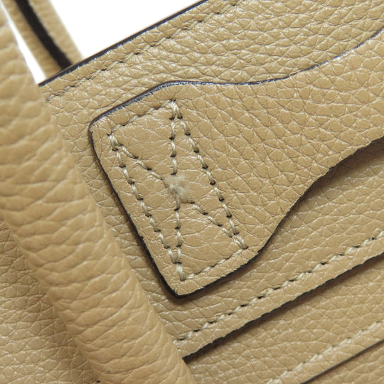 CELINE Handbag Calfskin Brown Luggage micro Women Used Authentic
