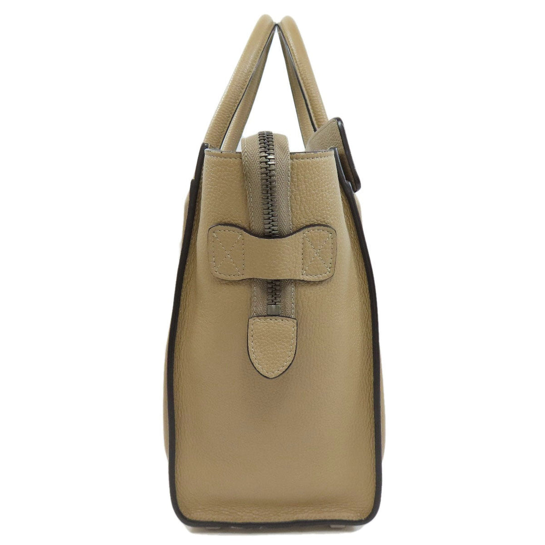 CELINE Handbag Calfskin Brown Luggage micro Women Used Authentic