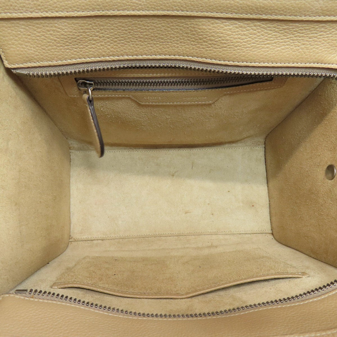 CELINE Handbag Calfskin Brown Luggage micro Women Used Authentic