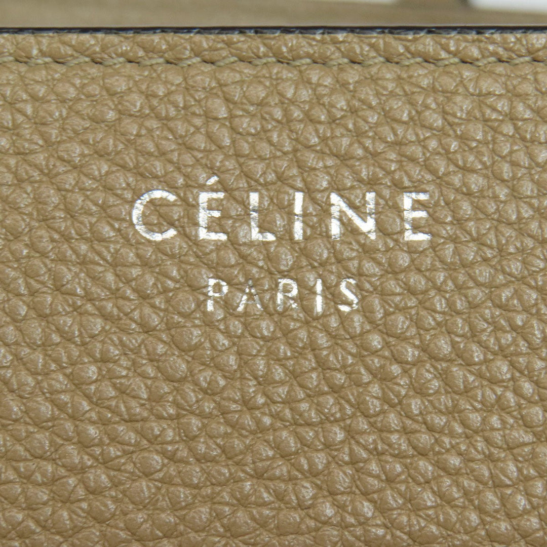 CELINE Handbag Calfskin Brown Luggage micro Women Used Authentic