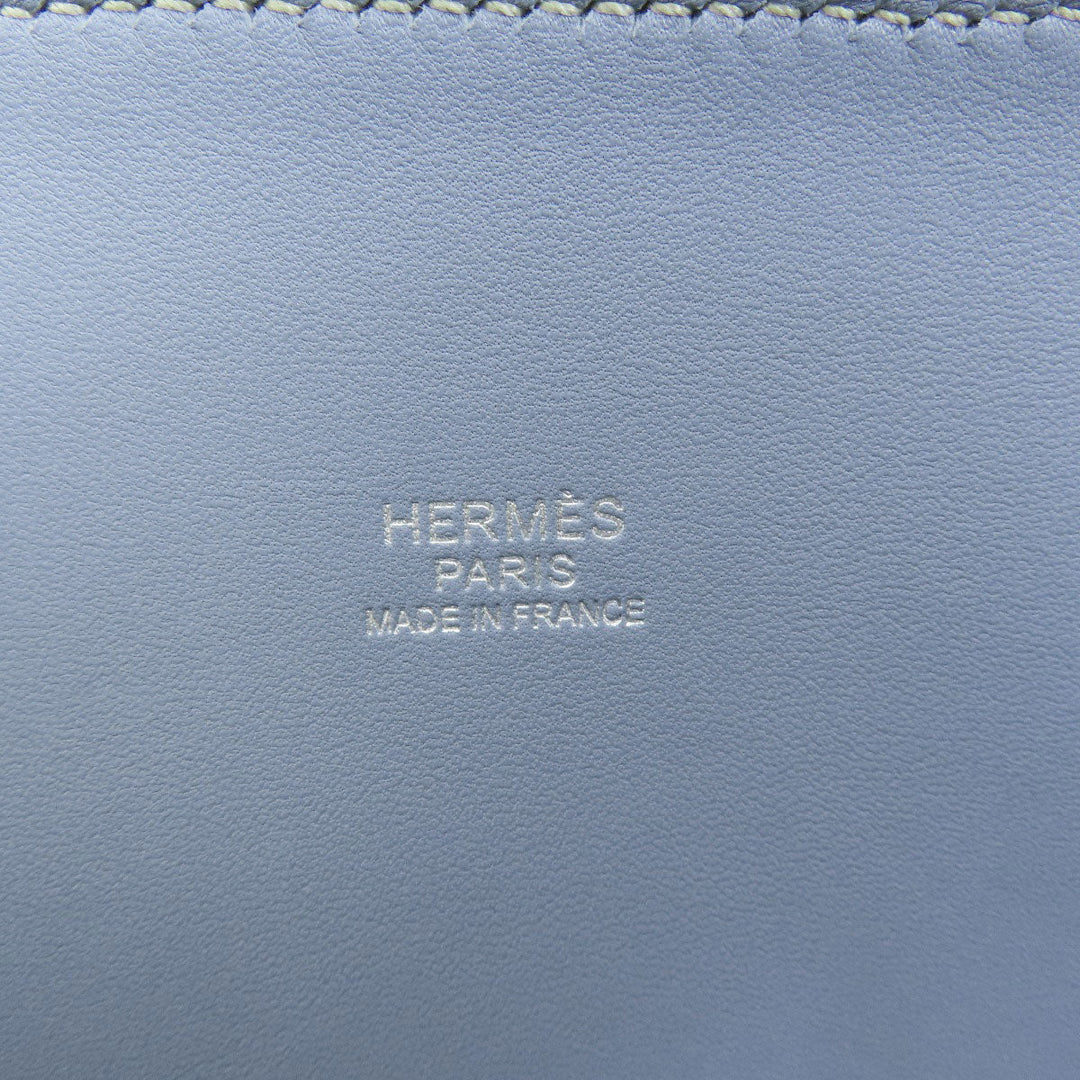 HERMES Handbag Epsom blue Bolide 35 Blue Lin Silver Metal 2WAY