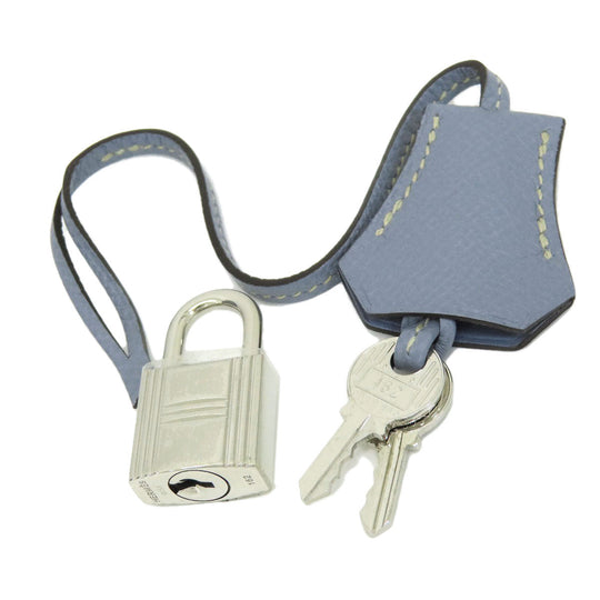 HERMES Handbag Epsom blue Bolide 35 Blue Lin Silver Metal 2WAY
