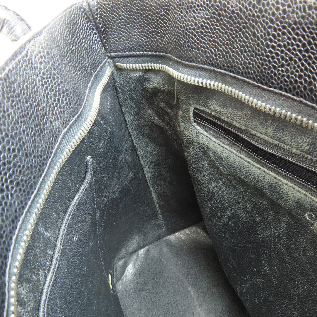 CHANEL Tote Bag Grained Calfskin Skin black Replica Tote Gold Metal