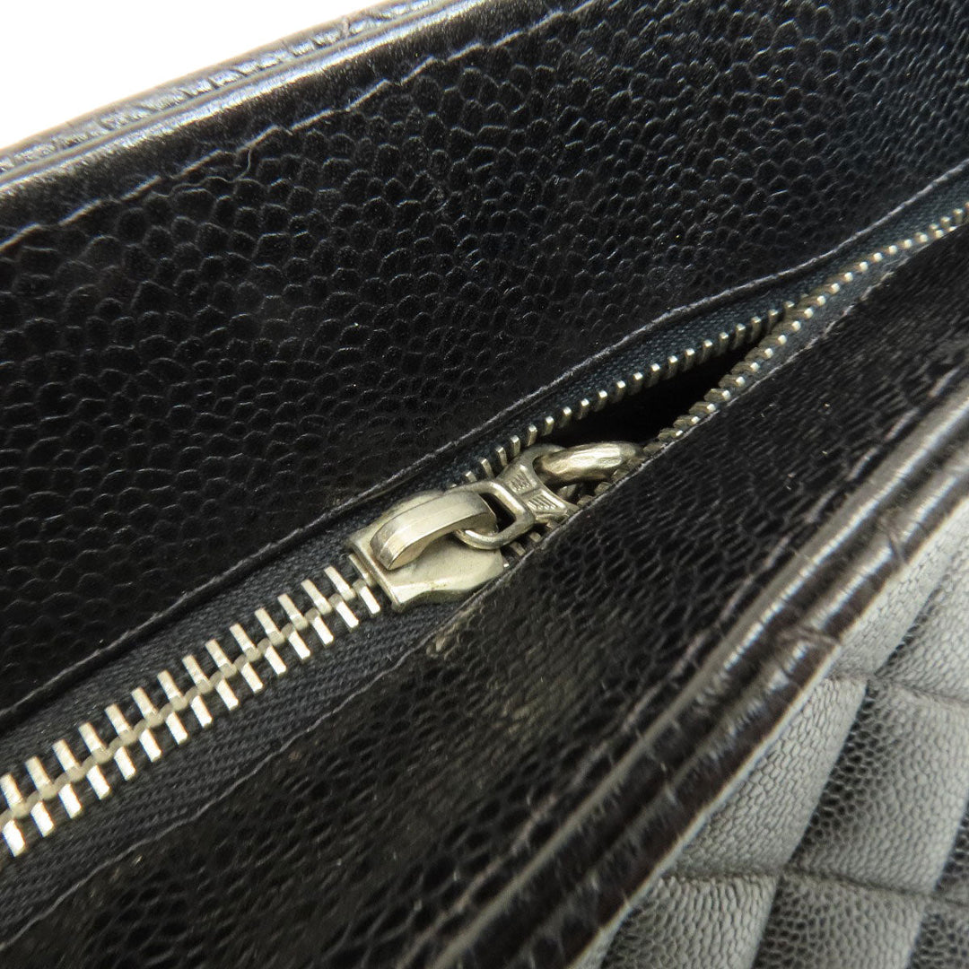 CHANEL Tote Bag Grained Calfskin Skin black Replica Tote Gold Metal