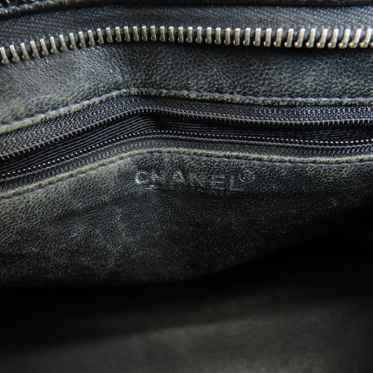 CHANEL Tote Bag Grained Calfskin Skin black Replica Tote Gold Metal