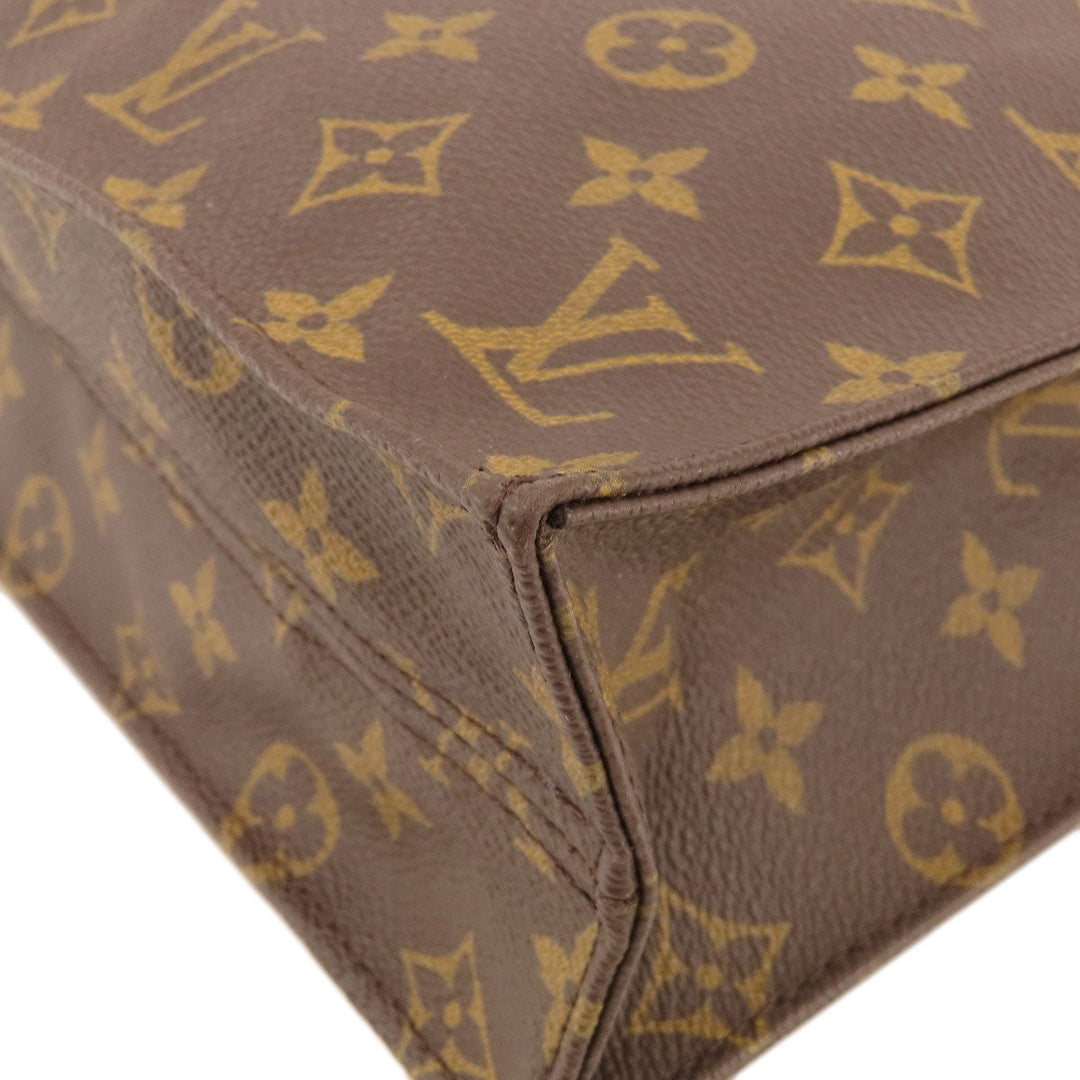 LOUIS VUITTON Handbag M51140 Monogram canvas Brown Sac Plat Monogram Women Used Authentic