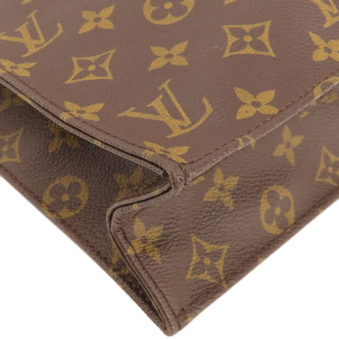 LOUIS VUITTON Handbag M51140 Monogram canvas Brown Sac Plat Monogram Women Used Authentic