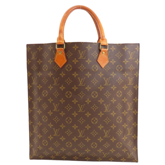 LOUIS VUITTON Handbag M51140 Monogram canvas Brown Sac Plat Monogram Women Used Authentic