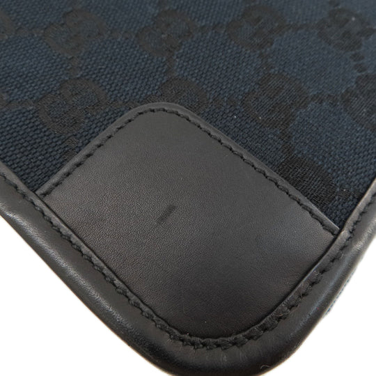 GUCCI Shoulder Bag 001.4206 canvas black GG one belt Women Used Authentic