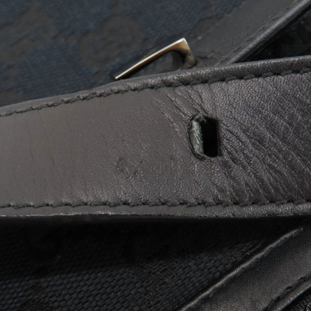 GUCCI Shoulder Bag 001.4206 canvas black GG one belt Women Used Authentic