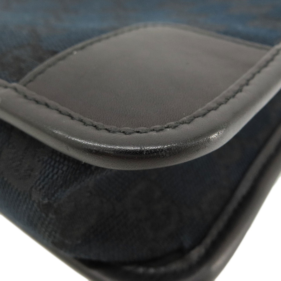 GUCCI Shoulder Bag 001.4206 canvas black GG one belt Women Used Authentic