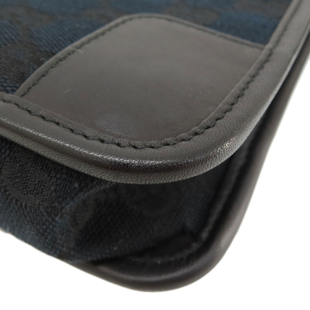 GUCCI Shoulder Bag 001.4206 canvas black GG one belt Women Used Authentic