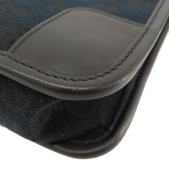 GUCCI Shoulder Bag 001.4206 canvas black GG one belt Women Used Authentic