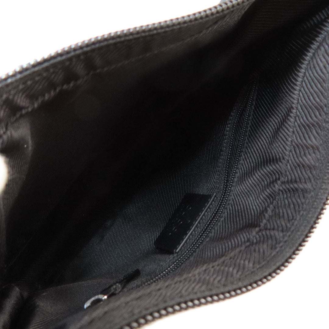 GUCCI Shoulder Bag 001.4206 canvas black GG one belt Women Used Authentic