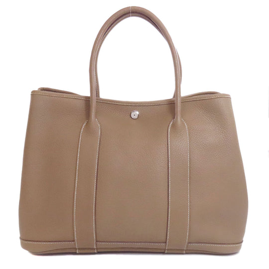 HERMES Tote Bag Negonda Brown Garden Party PM Etoupe SilverMetal Women Used Authentic