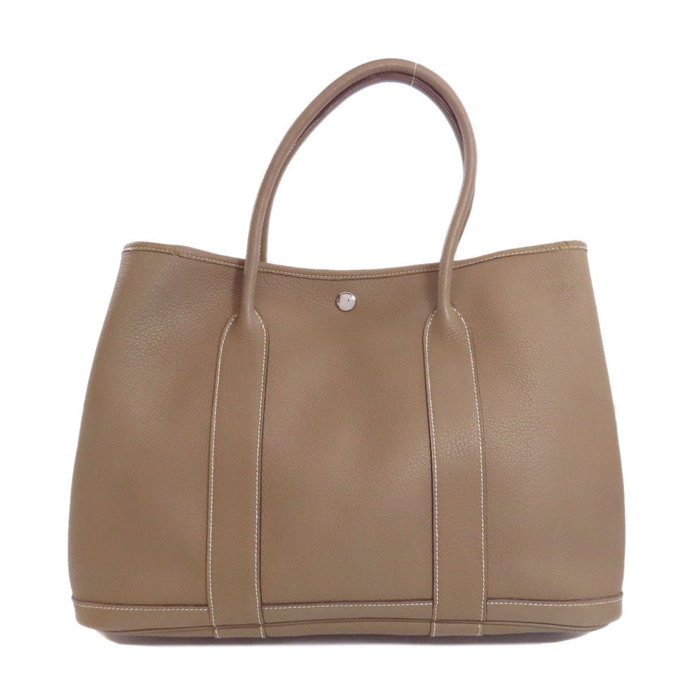 HERMES Tote Bag Negonda Brown Garden Party PM Etoupe SilverMetal Women Used Authentic