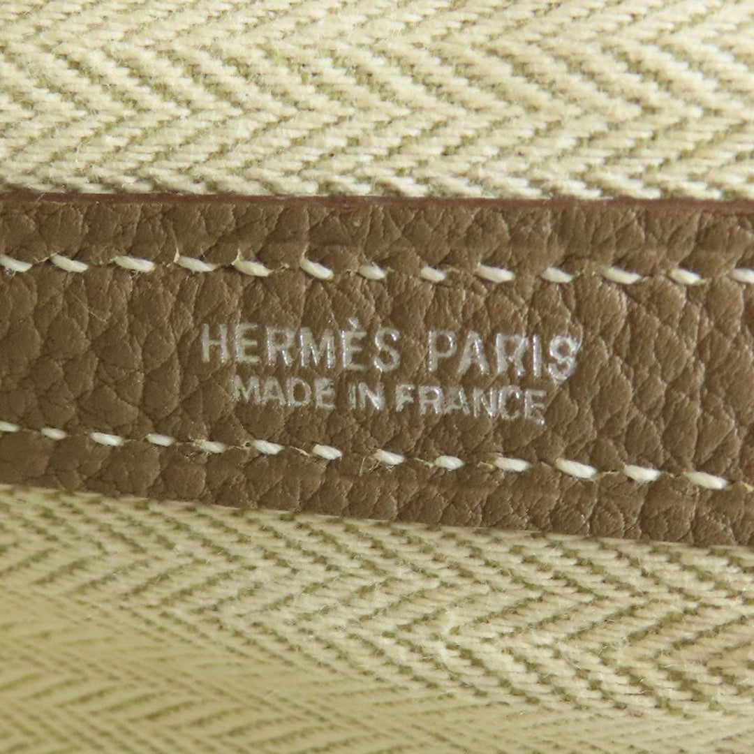 HERMES Tote Bag Negonda Brown Garden Party PM Etoupe SilverMetal Women Used Authentic