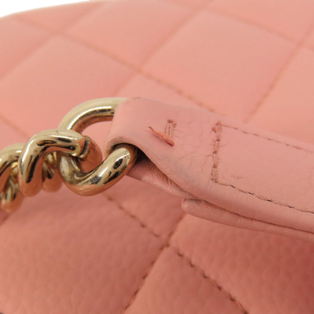 CHANEL Long Wallet Purse Caviar skin pink Boy Chanel SilverMetal Women Used Authentic