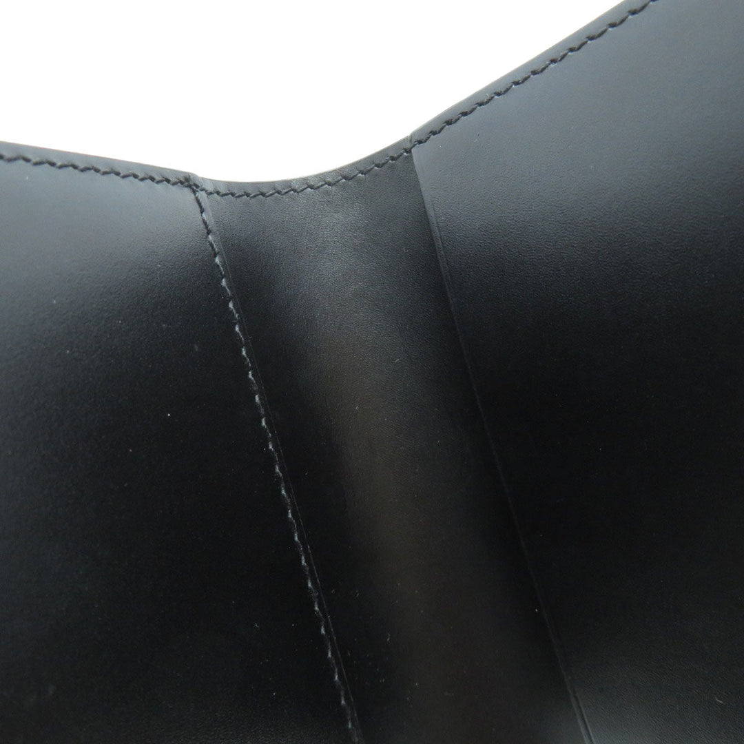 BVLGARI Bifold Wallet Calfskin black logo B.zero1 motif tri-fold Women Used Authentic