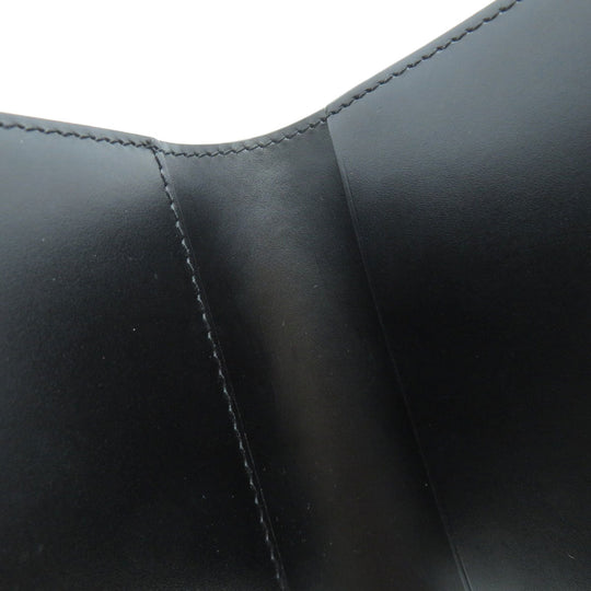 BVLGARI Bifold Wallet Calfskin black logo B.zero1 motif tri-fold Women Used Authentic