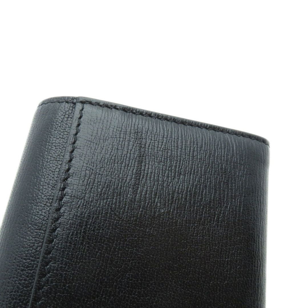 BVLGARI Bifold Wallet Calfskin black logo B.zero1 motif tri-fold Women Used Authentic