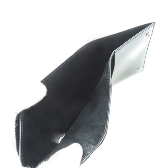 BVLGARI Bifold Wallet Calfskin black logo B.zero1 motif tri-fold Women Used Authentic
