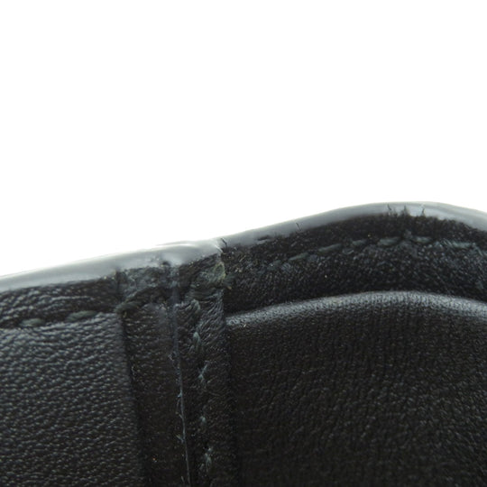 GUCCI Bifold Wallet 150413 Calfskin black GG Signature Microsima Outlet Women Used Authentic