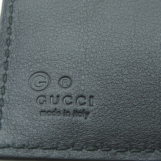 GUCCI Bifold Wallet 150413 Calfskin black GG Signature Microsima Outlet Women Used Authentic