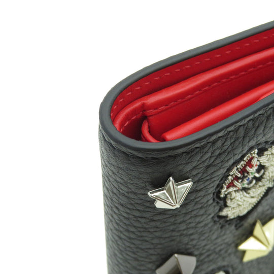 Christian Louboutin Bifold Wallet Calfskin black Studs motif mens Used Authentic