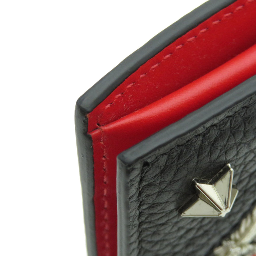 Christian Louboutin Bifold Wallet Calfskin black Studs motif mens Used Authentic