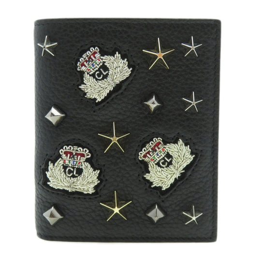 Christian Louboutin Bifold Wallet Calfskin black Studs motif mens Used Authentic