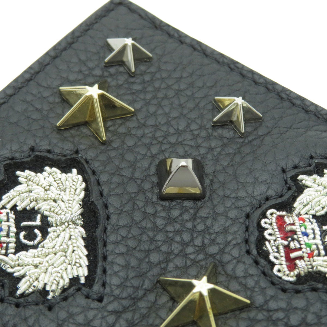 Christian Louboutin Bifold Wallet Calfskin black Studs motif mens Used Authentic