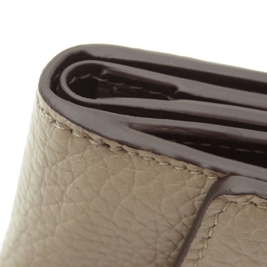 LOUIS VUITTON Bifold Wallet M68747 Taurillon Clemence beige Portefeuille Capucines XS Taurillon Clemence Women Used Authentic